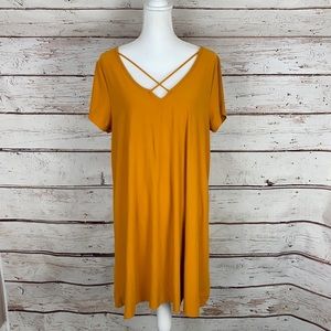 Derek Heart Plus Mustard Tunic Dress 1X